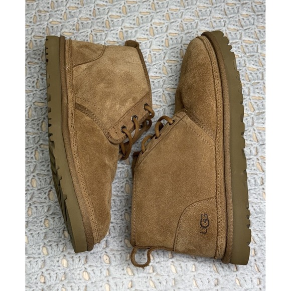 UGG Boots Neumen Chukka Mens 10 Chestnut Brown Lace Up Casual Ankle Top SN 3236 main image 12